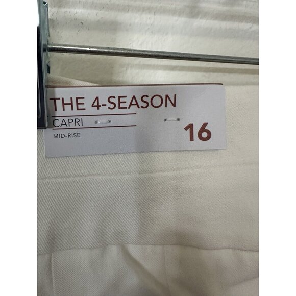 Lane Bryant The Four Season Mid Rise Capri White Pants Size 16 - Picture 5 of 10